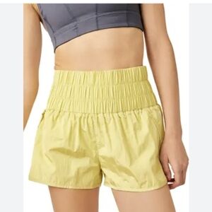 FP Movement The Way Home high waisted shorts Athletic NWT Green Ladies L…